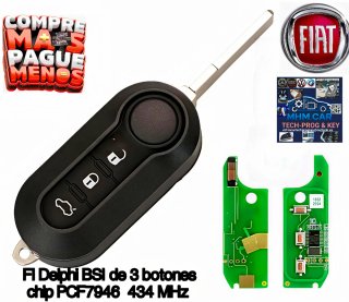 Mando Plegable Llave Remota FIAT 3 Botones