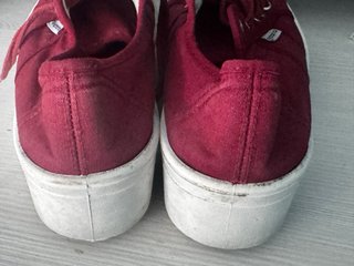Zapatos Victoria plataforma rojos/granate