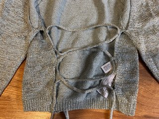 Jersey S Espalda Descubierta Gris