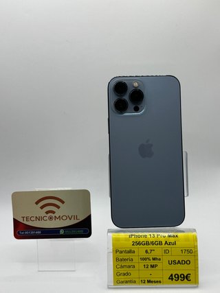 iPhone 13 Pro Max 256GB Azul Usado