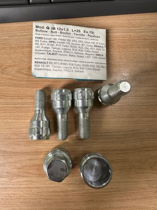 Tornillería Antirrobo M12x1,5 L=26