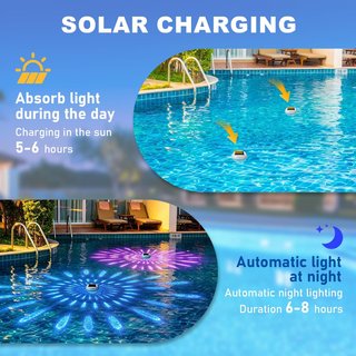 Luces Solares Flotantes para Piscina (7 Colores)