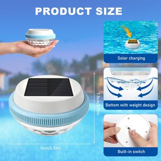 Luces Solares Flotantes para Piscina (7 Colores)