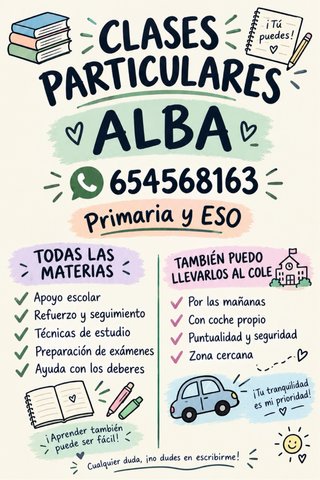 Clases particulares y transporte a los colegios