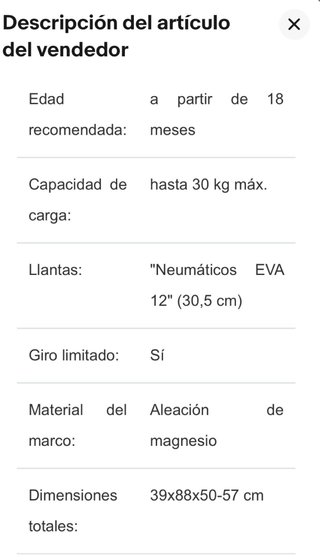 Bici de equilibrio azul para niños