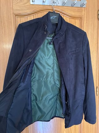 Americana Zara Terciopelo Azul Marino Talla S