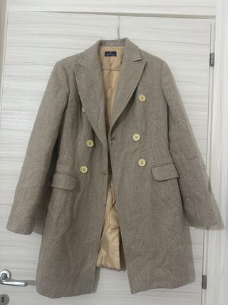 Cappotto Blu Studio doppiopetto in 100% lana tg 44