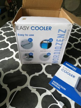 Ventilador con hielo, agua y humificador