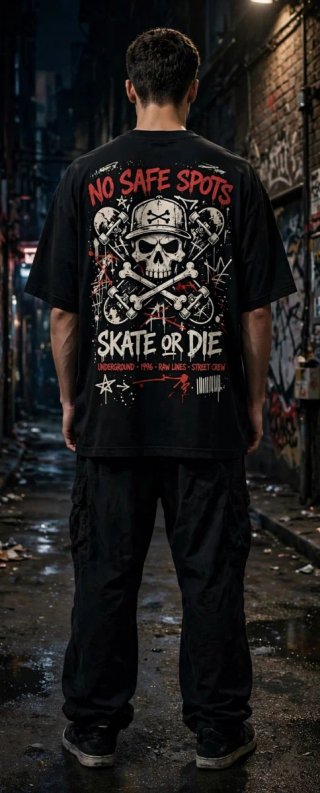 Camiseta Urbana Negra Talla L