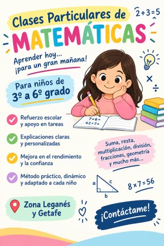 Clases particulares de matematica de 3ero a 6to.