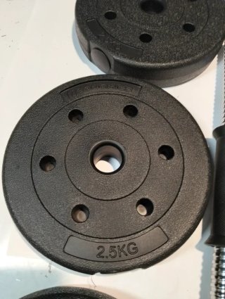Mancuernas 20kg Barra Extensión SONGMICS SYL20HBK