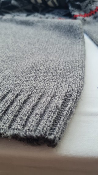 Jersey Punto Nórdico Celopman Gris Copo Nieve S