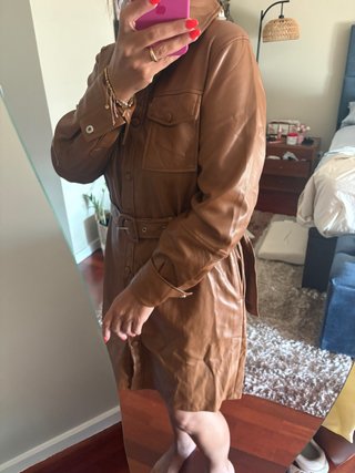 Vestido de Ecopele Castanho