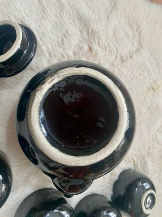 Set de Té de Cerámica Negro