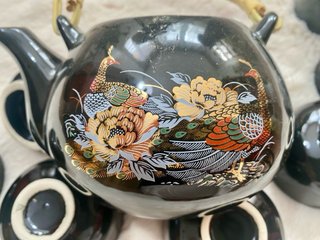 Set de Té de Cerámica Negro