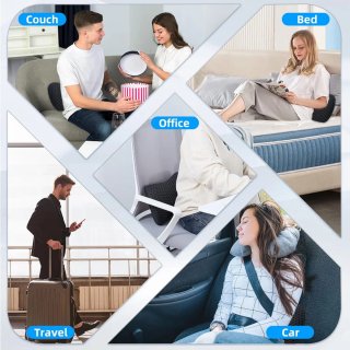 Cojín Lumbar Espuma Viscoelástica Negro