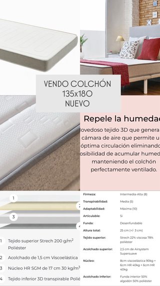 Colchón 135x180