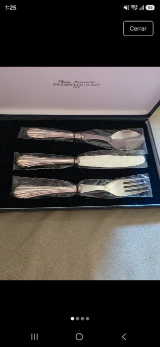 Set Cubiertos Infantiles Pedro Durán PLATA 925