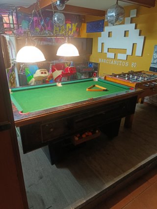 Mesa de billar Américo + lámpara