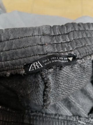 Pantalón Deportivo Zara Gris Talla 46