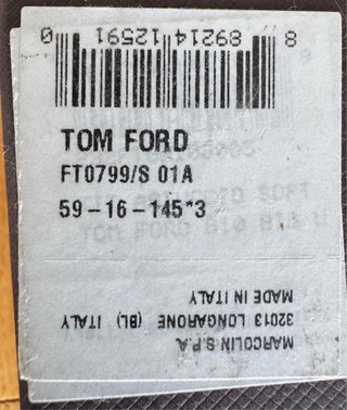 Gafas de sol de la firma de lujo Tom Ford,