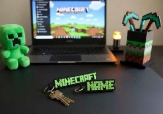Portachiavi personalizzato stile Minecraft