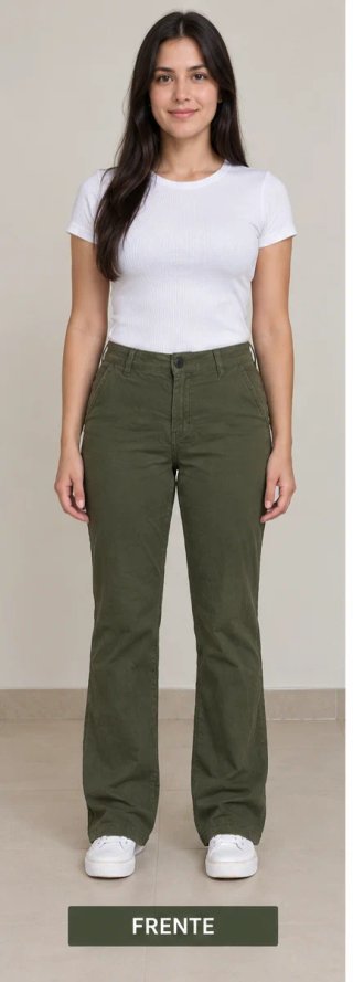 Pantalón verde oliva mujer talla 44
