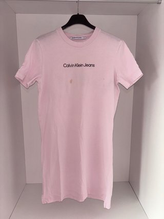 Vestido Camiseta Calvin Klein Jeans Rosa Talla S