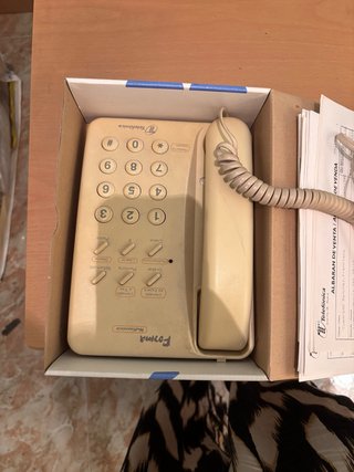 Teléfono fijo Telefónica Forma Beige