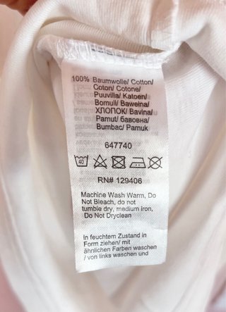 Camiseta manga larga my basic blanca talla XL