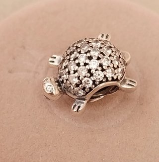 Charm Pandora Tortuga con circonitas