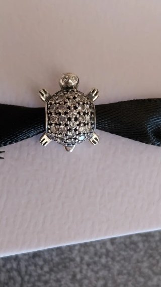 Charm Pandora Tortuga con circonitas