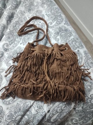 Bolso de Flecos Marrón