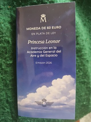 Moneda 60€ Proof 2026 Princesa Leonor