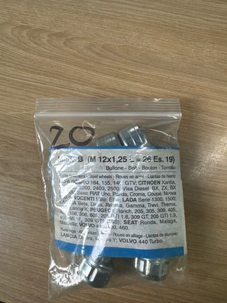 Tornillos antirrobo M12 x 1,25