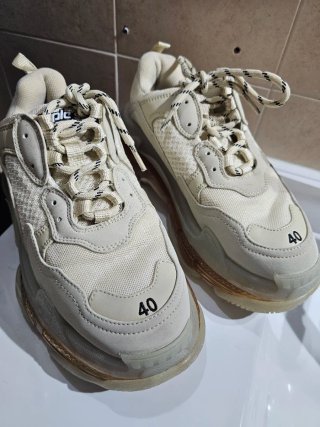Balenciaga Triple S Beige White Taglia 40
