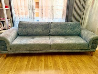 Sofá Cama 2 Plazas Antimanchas Gris