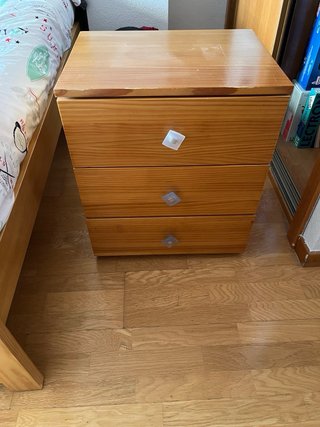 Cómoda, baúl y cajonera