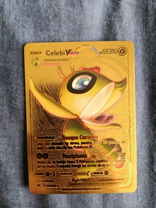 Carta Pokémon Celebi VMAX Dorada