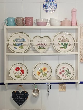 Balda para platos Ikea Stenstorp blanca