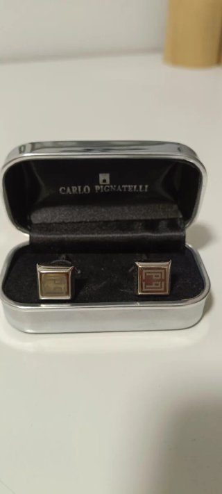 Coppia gemelli da polso design scacchiera