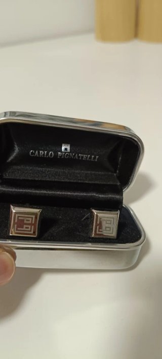 Coppia gemelli da polso design scacchiera