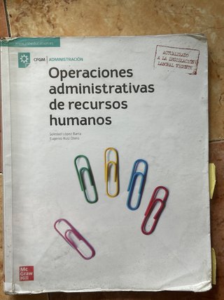 Operaciones administrativas de recursos humanos...