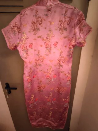 Vestido Estilo Chino Rosa