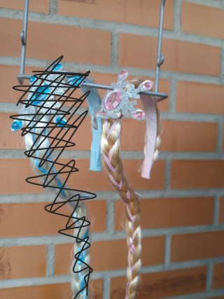Diadema trenzada princesa copo nieve