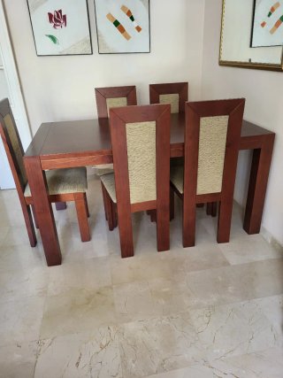 Mesa comedor extensible + 6 sillas