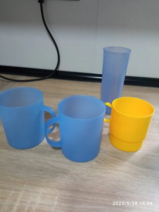 Juego 6 Vasos Plástico Colores