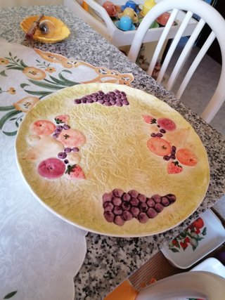 artigianato toscano piatto fatto a mano ceramica