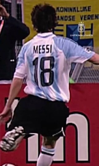 Camiseta Original Debut Messi con Argentina