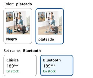 Bicicleta Elíptica Gris NUEVA